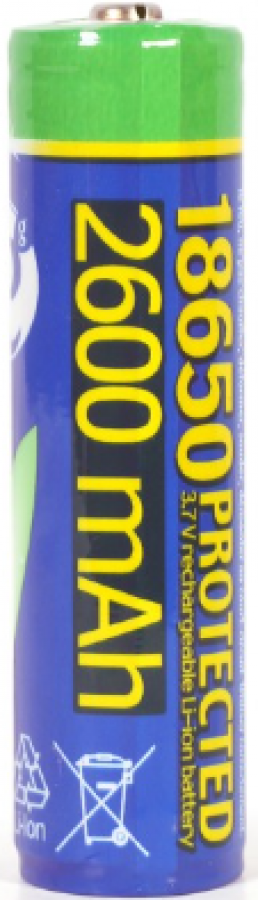 Akumulators Energenie Lithium-ion 18650 Protected 2600 mAh (EG-BA-18650/2600)