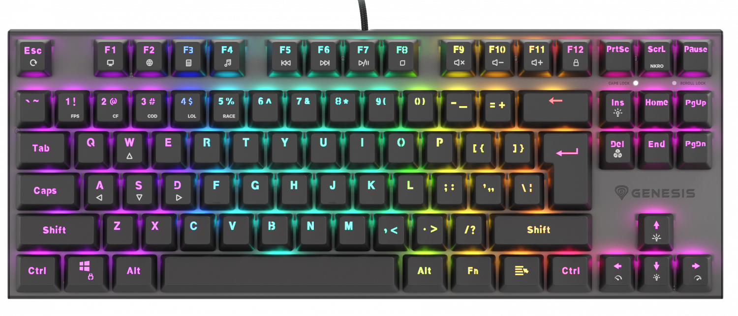 Klaviatūra Genesis THOR 303 TKL Black (NKG-1882)
