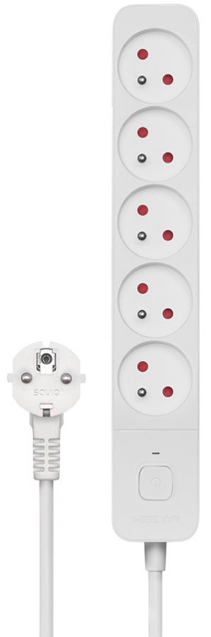 Pagarinātājs Savio Power Strip 5 Sockets 3m (LZ-09)