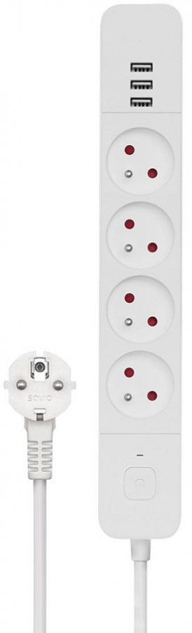 Extender Savio Power strip 3 x USB-A Fast Charging 1.5m (LZ-12)