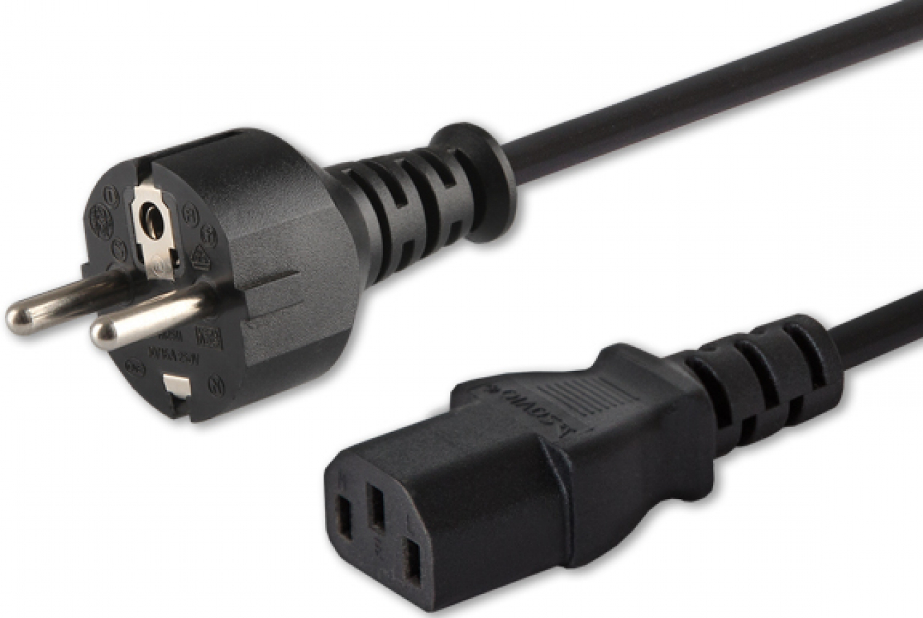 Kabelis Savio Schuko (M) Power Cable – IEC C13 1.8m (CL-138)