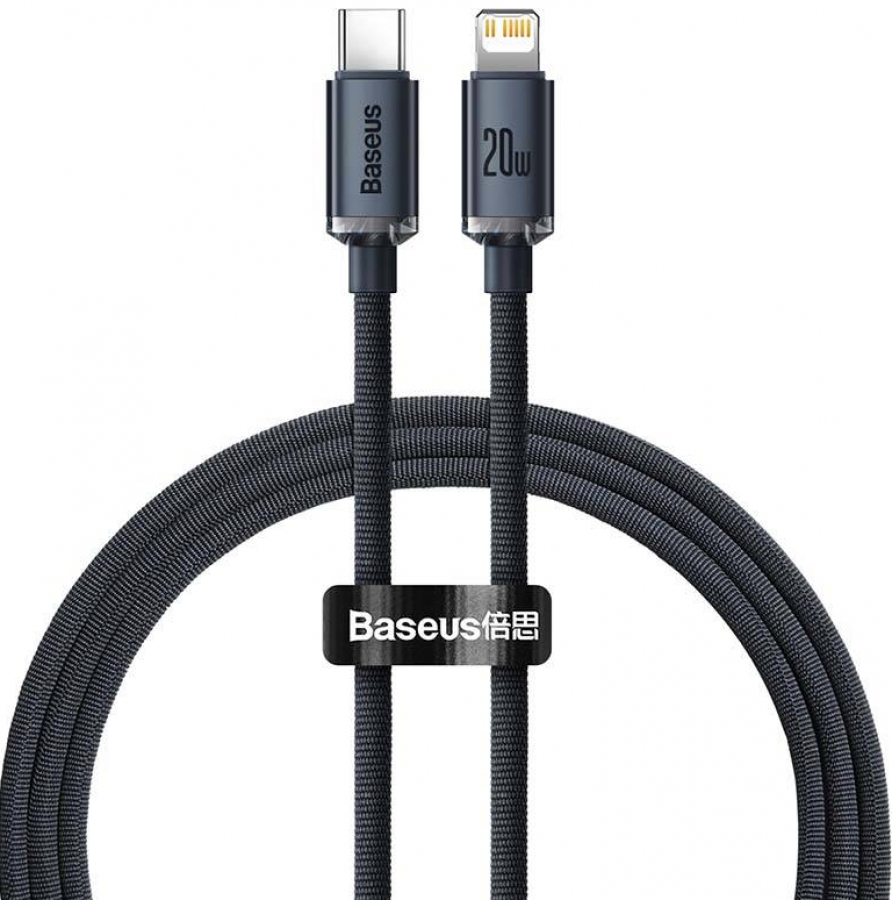Kabelis Baseus USB Type-C Male -  Lightning  1.2m Black (CAJY000201)