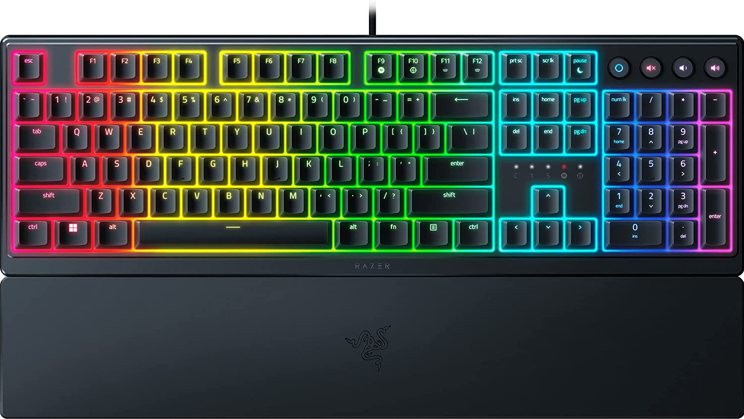 Klaviatūra Razer Ornata V3 Black (RZ03-04460100-R3M1)