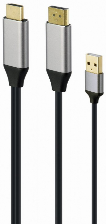 Kabelis Gembird HDMI Male - DisplayPort Male 4K 2m Black (A-HDMIM-DPM-01)