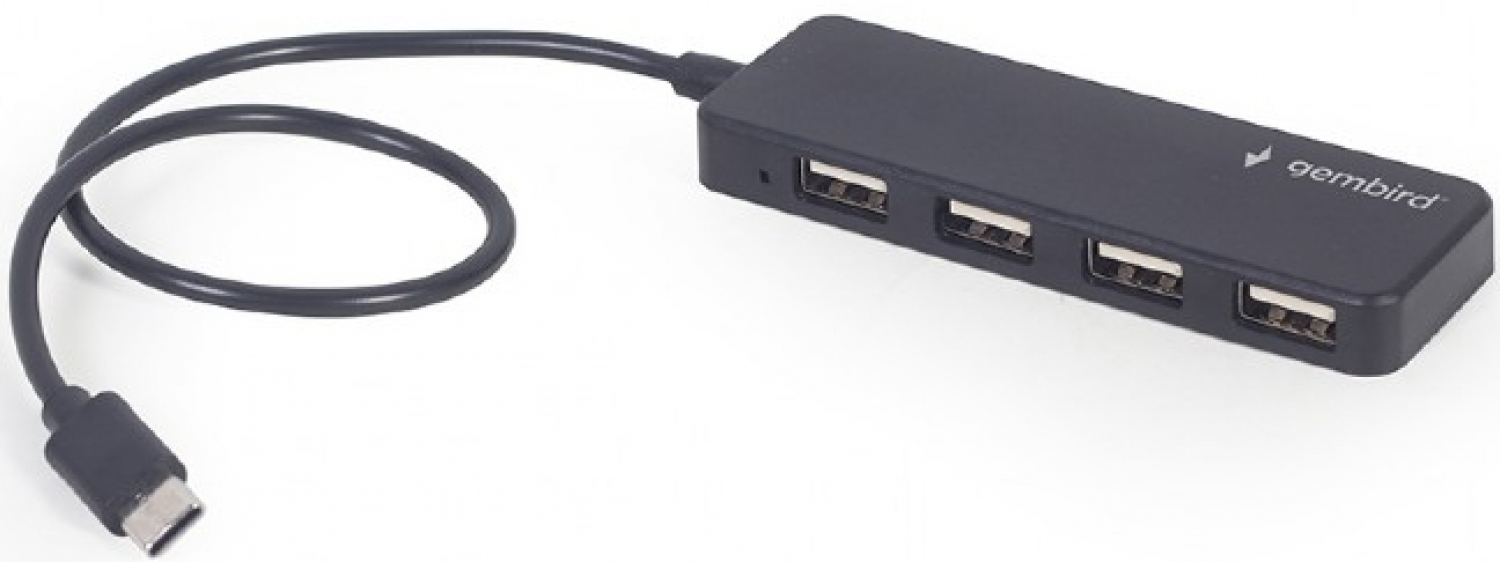USB Hub Gembird 4-port USB Type-C Black (UHB-CM-U2P4-01)