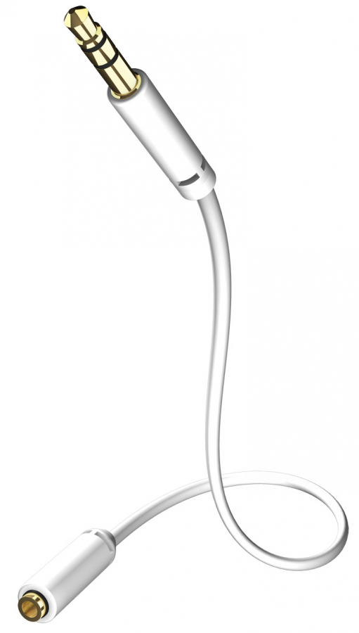 Kabelis Inakustik 3.5mm Male - 3.5mm Female 3m White (00310503)