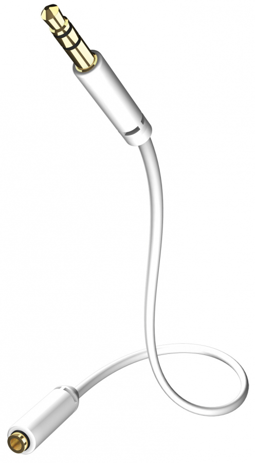 Kabelis Inakustik 3.5mm Male - 3.5mm Female 5m White (00310505)