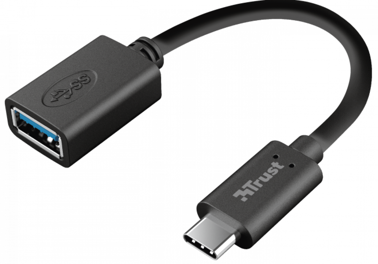 Adapteris Trust Calyx USB-C to USB-A Black (20967)