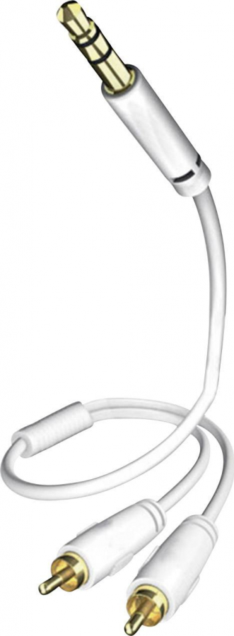 Kabelis Inakustik 3.5mm - 2 x RCA 7.5m White (00310007)