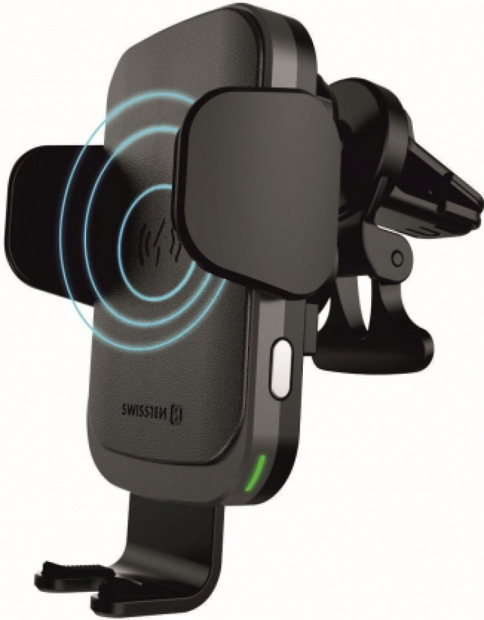 Telefona turētājs Swissten Car Phone Holder with Integrated Wireless Charger 15 W (W2-AV5)