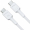 Kabelis Green Cell USB Type-C Male - USB Type-C Male PowerStream with Fast Charging 60W 2m White (KABGC29W)