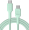 Kabelis Green Cell PowerStream USB Type-C Male - USB Type-C Male 100W Mint Green 0.3m (KABGC100PS30MG)