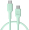 Kabelis Green Cell PowerFlex Fast Charging USB Type-C Male - USB Type-C Male 100W Mint Green 0.3m (KABGC100PF30MG)