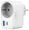 Charger GEMBIRD 2-PORT USB FAST CHarger with Pass-Through AC Socket 20W White (TA-ACPDQC20-01-W)