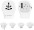 Adapteris Gembird universal travel adapter 20W White (TPA-1A2C20-02-W)