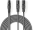 Kabelis Nedis 2x XLR M - XLR F 1.5m (COTH15020GY15)