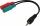 Kabelis Gembird 3.5 mm audio + microphone adapter Black (CCA-417)