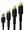 Green Cell USB Male - USB Type-C Male Set 3x with LED Diode 1.2m (KABGCSET01)