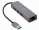 Gembird USB AM Gigabit Network Adapter with 3-port USB 3.0 hub (A-AMU3-LAN-01)