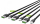 Green Cell GC Ray Cable Set 3x USB - Lightning with the LED Diode Fast Charging 1.2m (KABGCSET05)