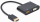 Adapter Gembird HDMI Male - HDMI Female + VGA female + Audio Cable Black (A-HDMIM-HDMIFVGAF-01)