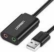 UGreen USB 2.0 External Sound Adapter Black (UGR-30724