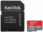 Atmiņas kartes Sandisk Ultra microSDXC 512GB + SD Adapter (SDSQUAC-512G-GN6MA